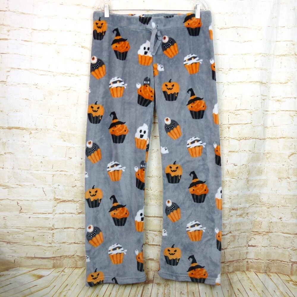 Daydream Berkshire Home Pajama Large Plush Fleece Halloween Cupcake Lounge Pants